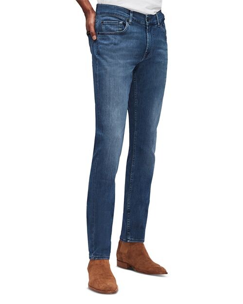 

Джинсы узкого кроя Slimmy с чистыми карманами 7 For All Mankind, цвет Blue