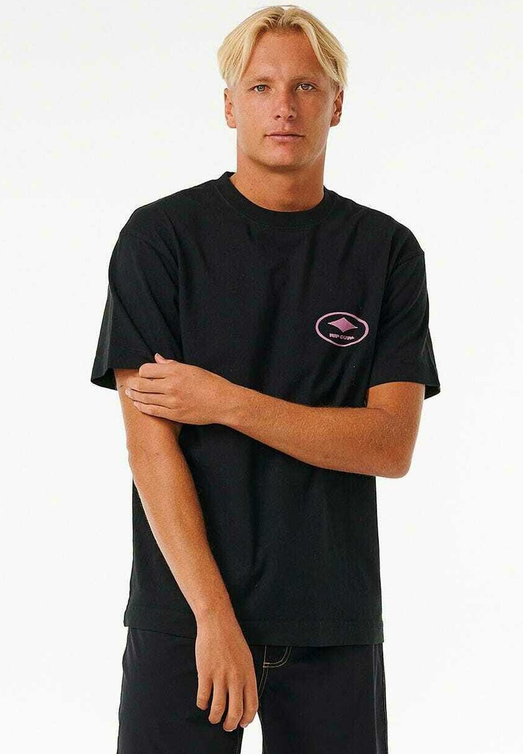 

Футболка с принтом QUALITY SURF PRODUCTS OVAL Rip Curl, черный