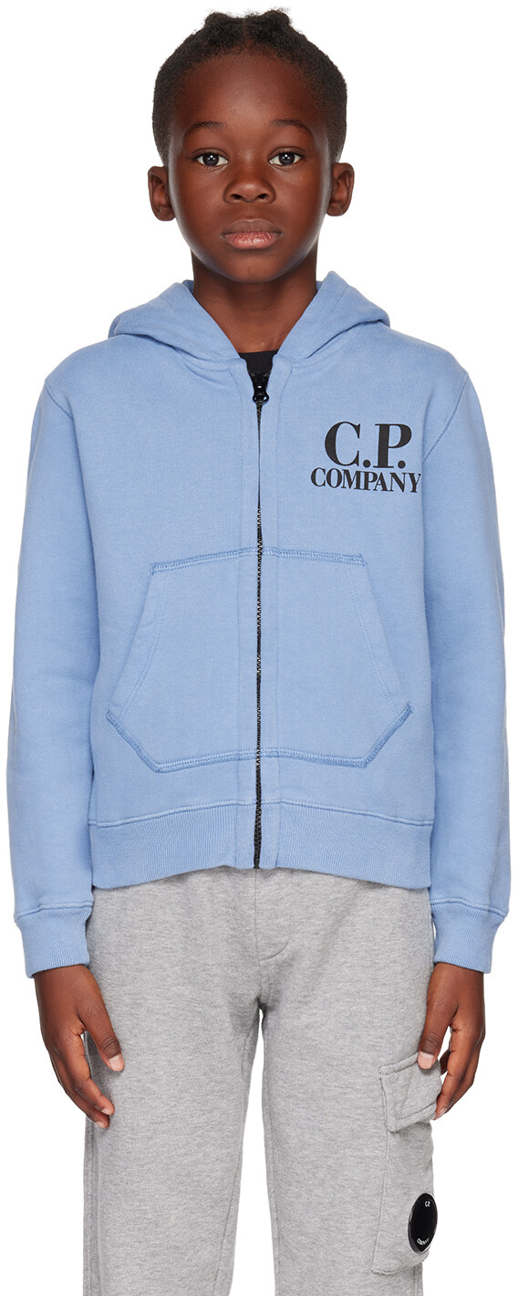 

Детская синяя толстовка с очками C.P. Company Kids