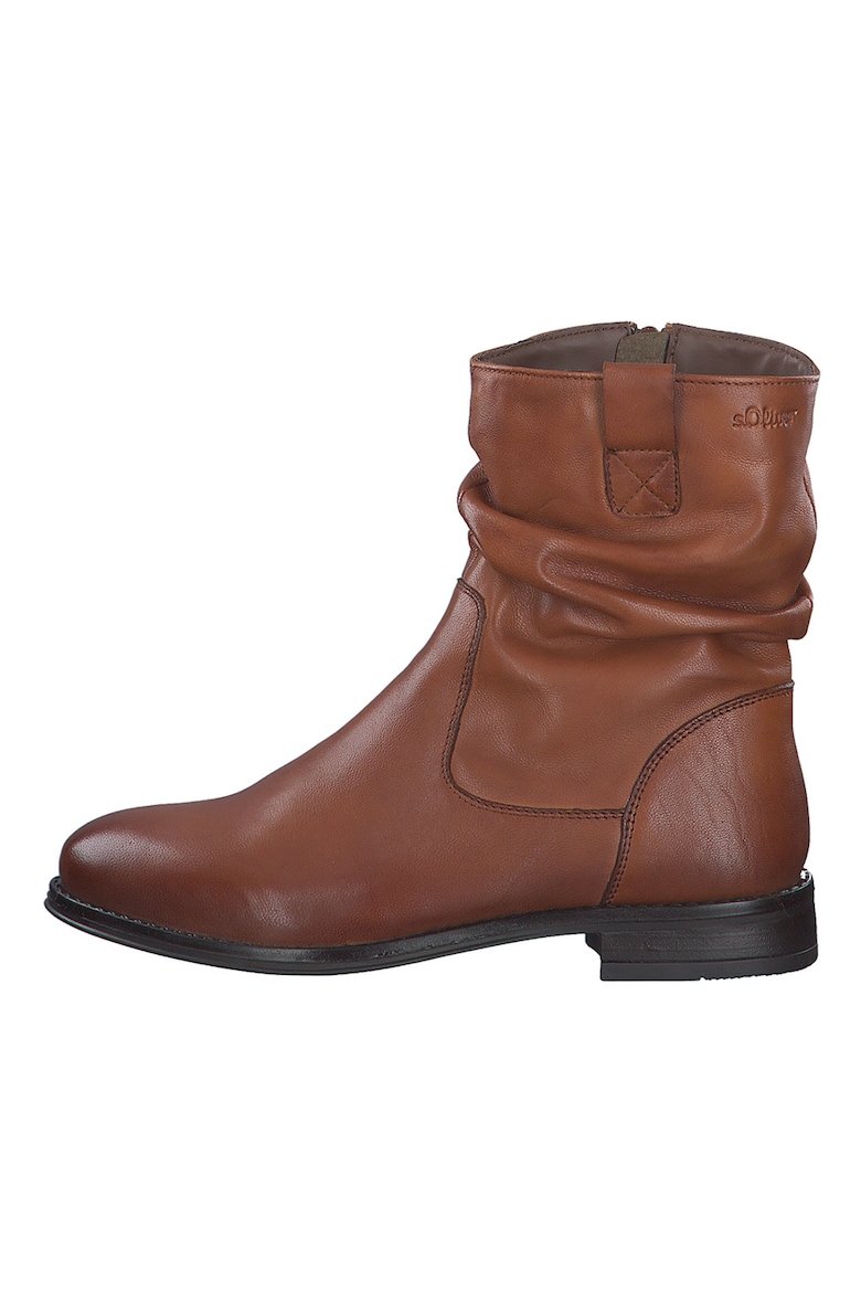 Кожаные ботинки с логотипом S Oliver, коричневый
