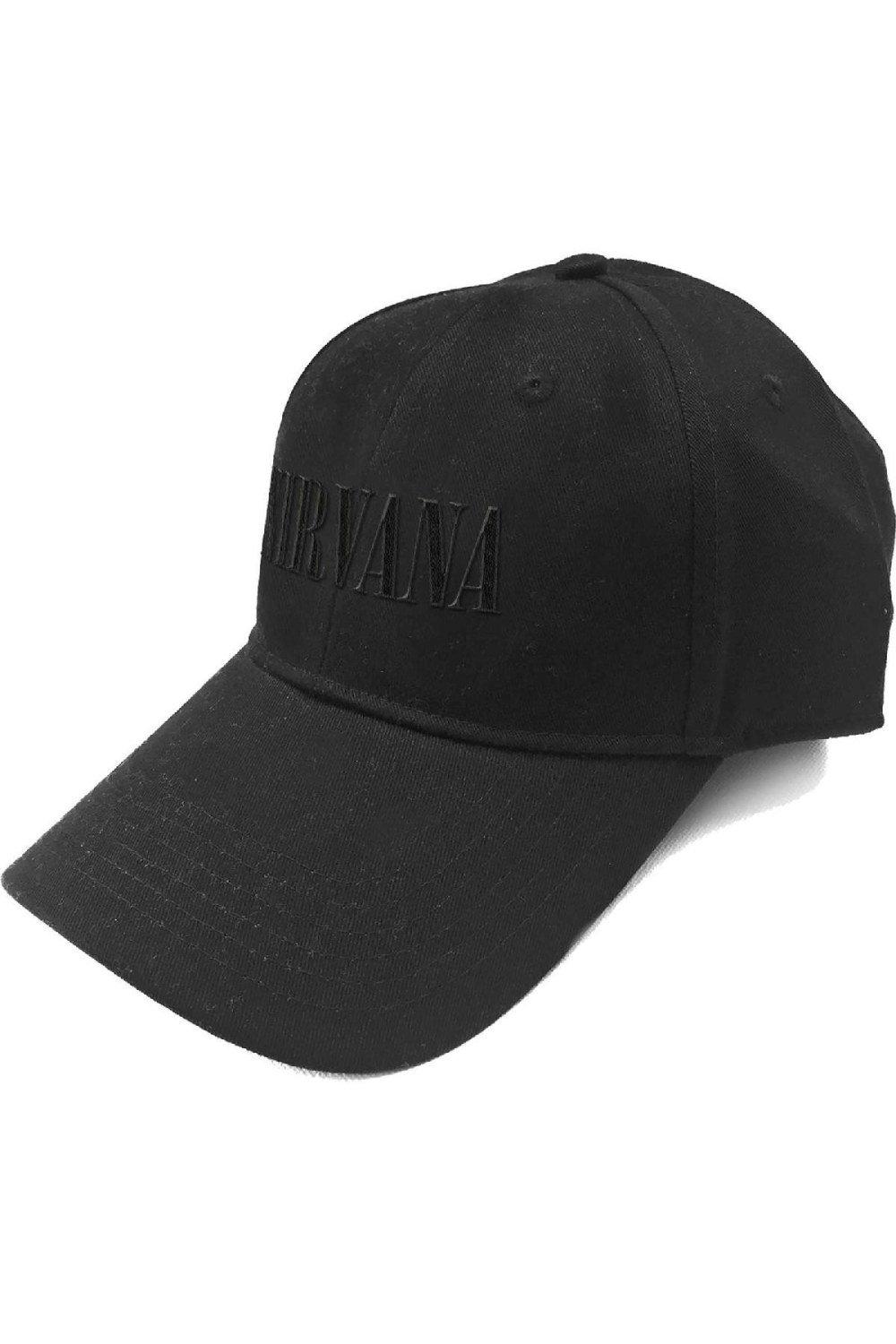 Бейсбольная кепка с текстовым логотипом Nirvana, черный