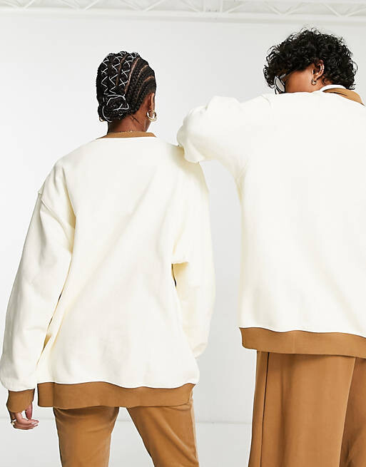 

Белоснежный свитшот унисекс adidas Originals 'adicolor 70s