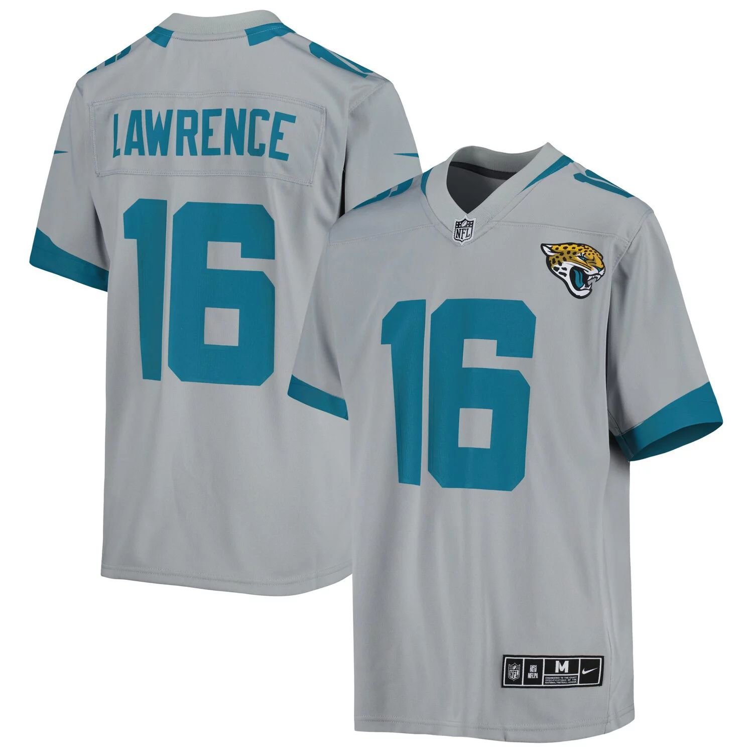 

Молодежная футболка Nike Trevor Lawrence Silver Jacksonville Jaguars Inverted Team Game Nike