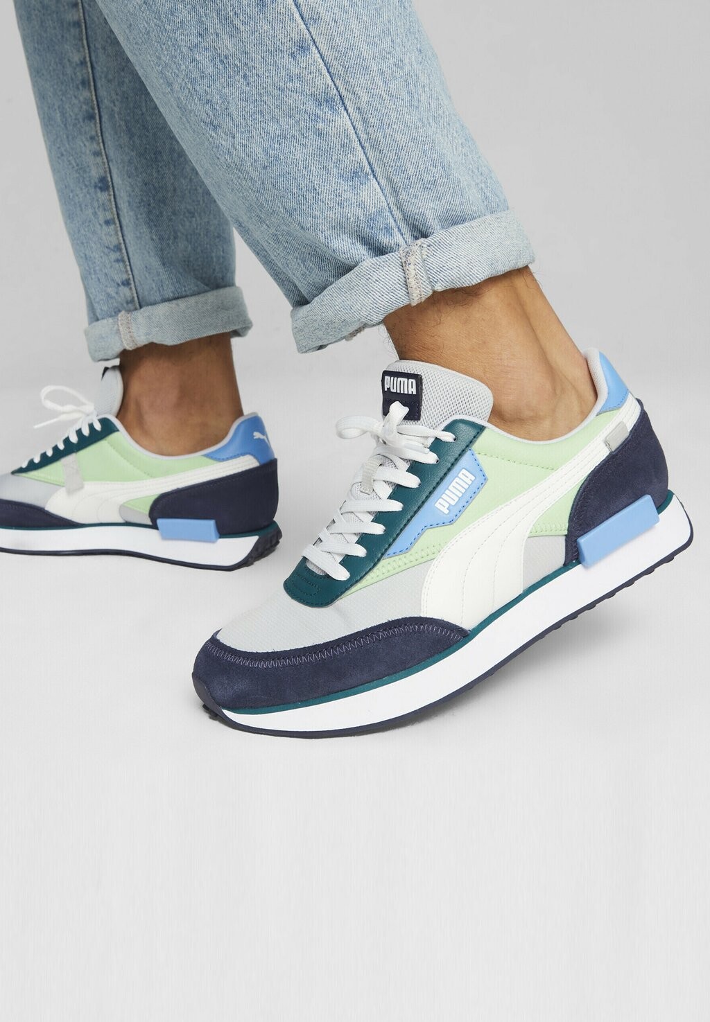 

Кроссовки Puma FUTURE RIDER CORE, цвет glacier gray spring fern