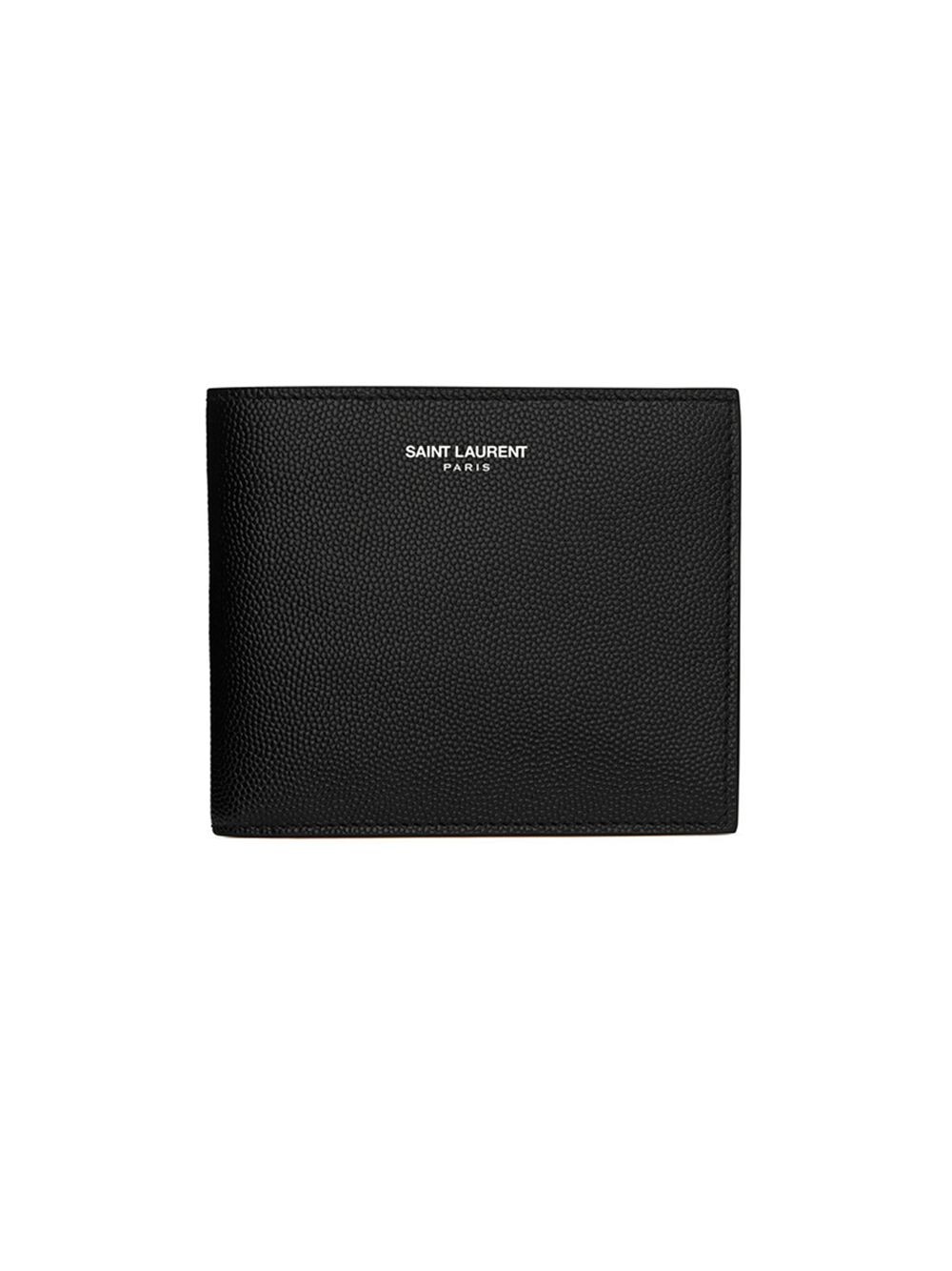 

Бумажник из зернистой кожи Saint Laurent, черный
