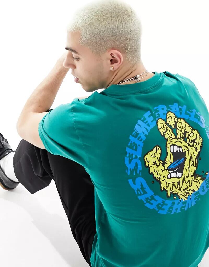 

Зеленая футболка Santa Cruz Slime Balls с ручной графикой