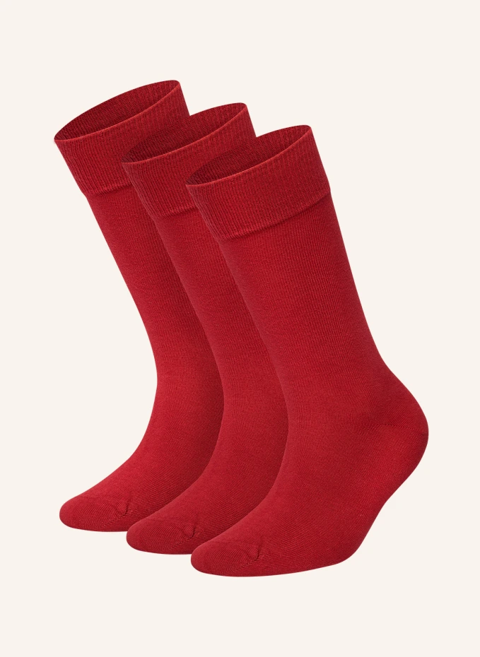 

Комплект из 3 носков one color smooth Dillysocks, красный