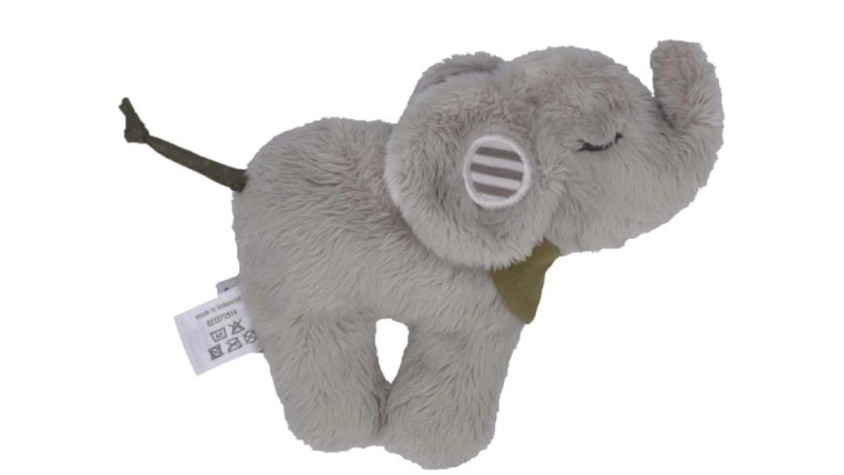 Мини-игрушка слоник эдди с погремушкой, серый Sterntaler