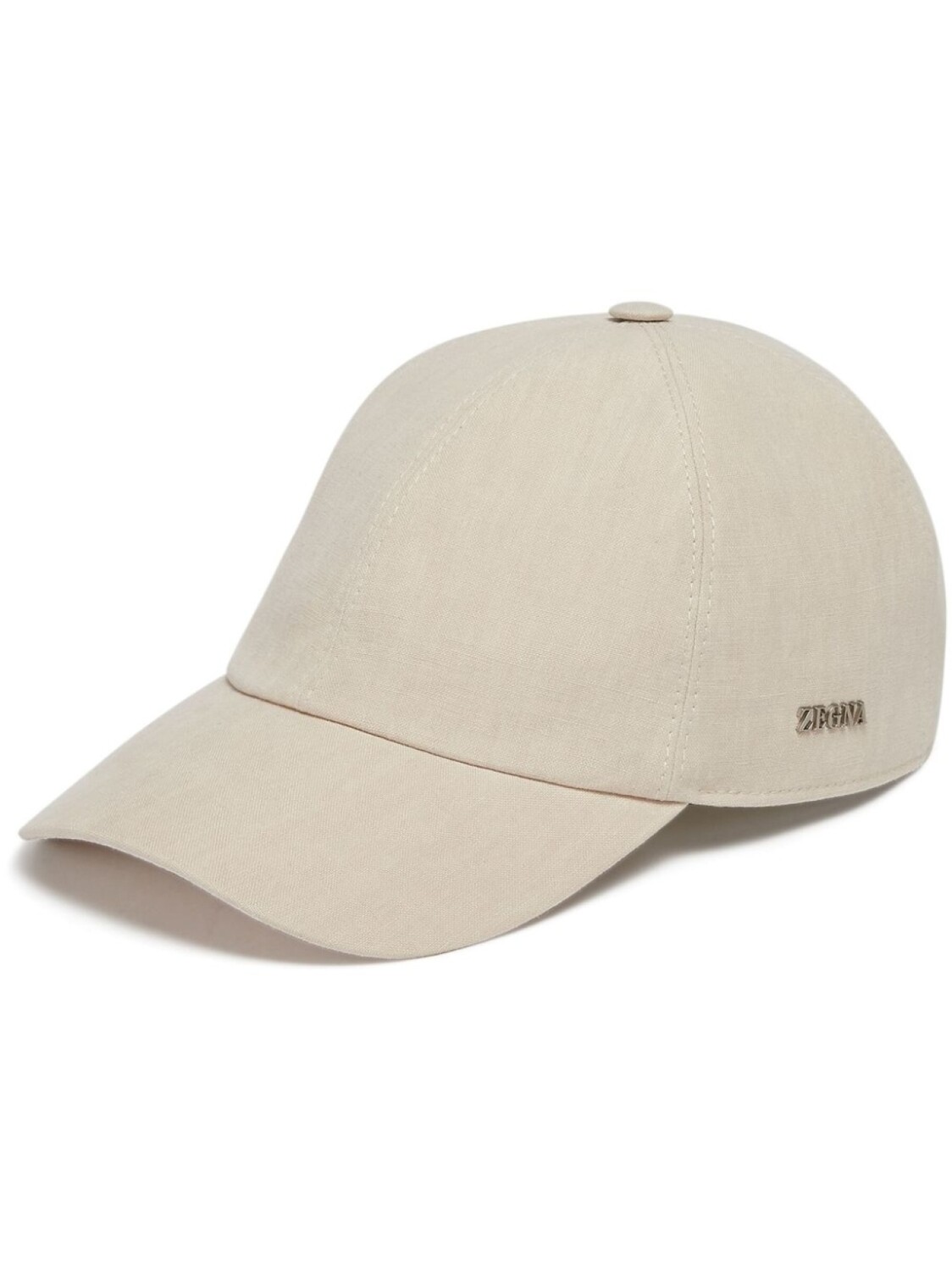 

Zegna logo-lettering linen baseball cap, нейтральный цвет