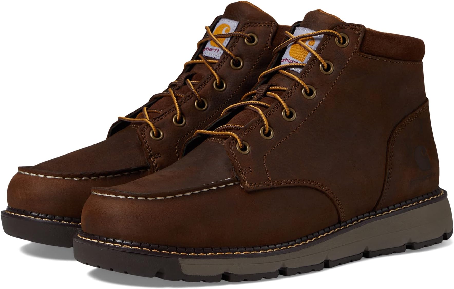 Рабочая обувь с мягким носком Millbrook 5 Moc Soft Toe Wedge Boot Carhartt, цвет Dark Bison Oil Tanned