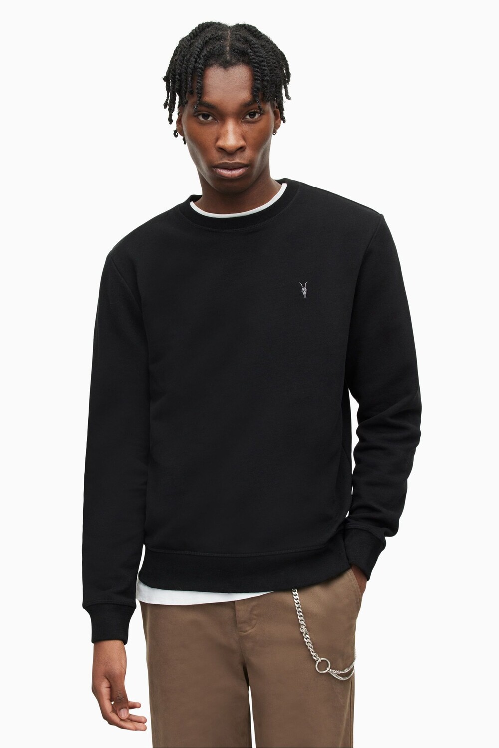 

AllSaints Raven черная блузка с круглым вырезом All Saints, черный