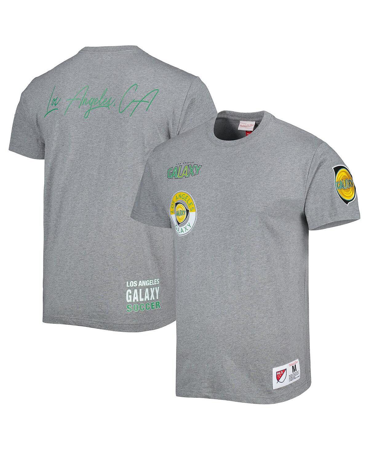 мужская футболка mitchell Мужская серая футболка LA Galaxy City Mitchell & Ness