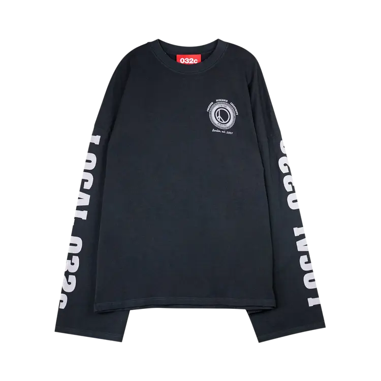 

Лонгслив 032C Repetition Local Boxy 'Faded Black', черный