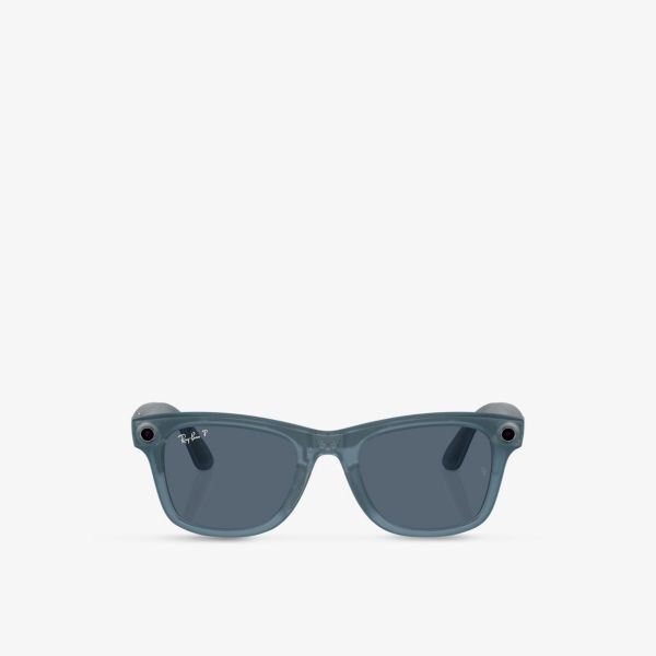 

Солнцезащитные очки Ray-Ban Meta RW4008 Wayfarer из ацетата Ray-Ban, синий