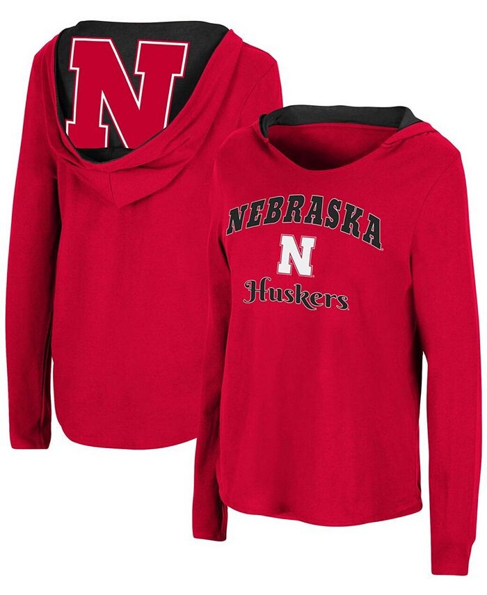 

Женская худи Scarlet Nebraska Huskers Catalina, футболка с длинными рукавами Colosseum, цвет Scarlet