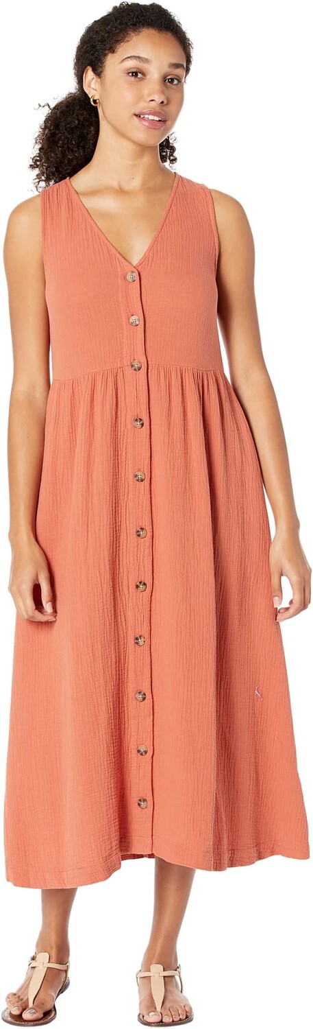 

Платье миди на бретелях с пуговицами из легкого прядения Madewell, цвет Sweet Dahlia