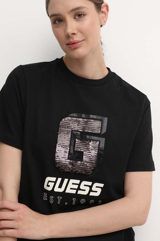 

Футболка INS из хлопка Guess, черный
