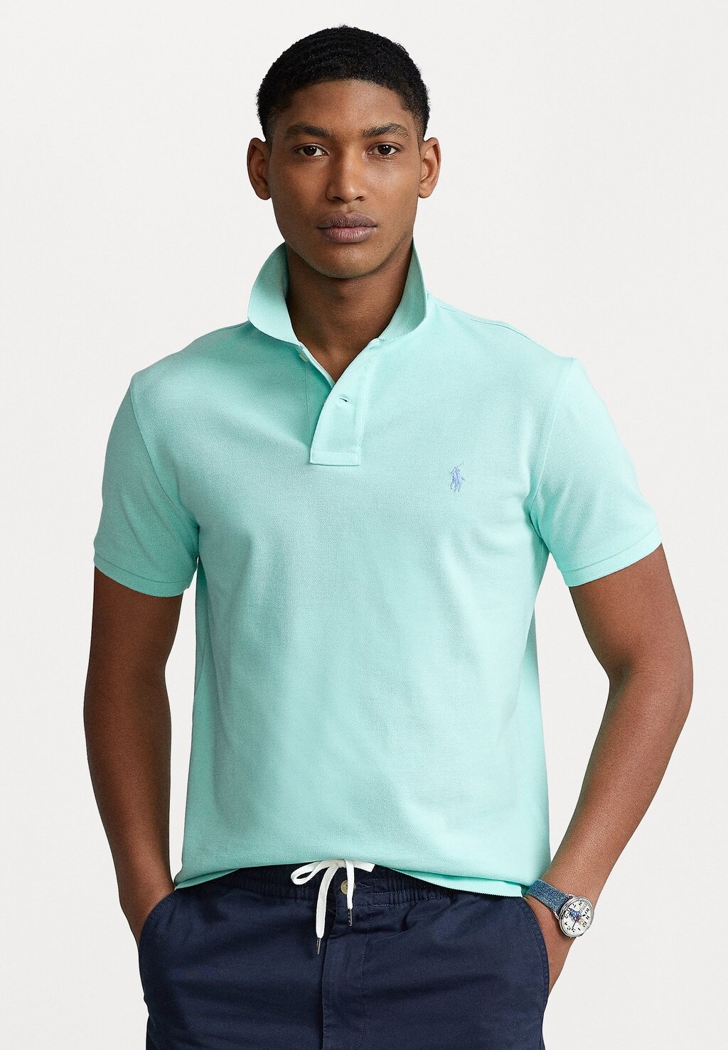 

Поло ФУТБОЛКА ПОЛО SLIM FIT MESH Polo Ralph Lauren, цвет морской волны