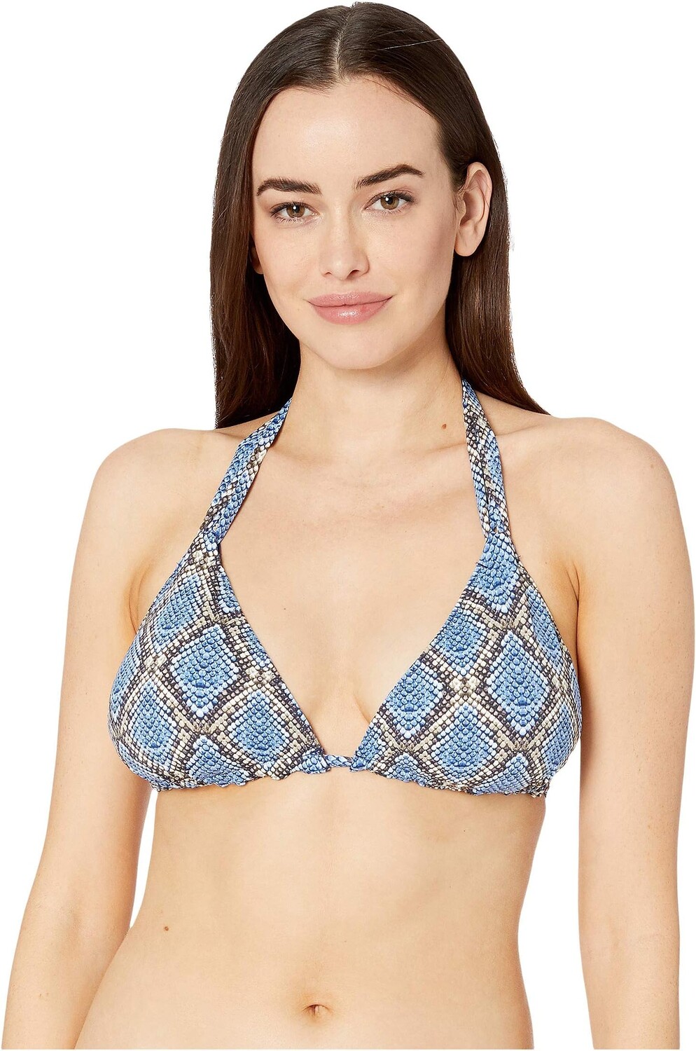 

Купальник Tommy Bahama Desert Python Reversible Halter Bra, цвет Blue Monday
