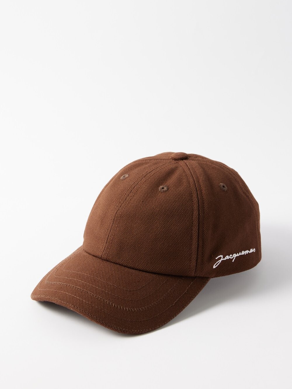 

Кепка из хлопковой парусины с вышитым логотипом Jacquemus, коричневый
