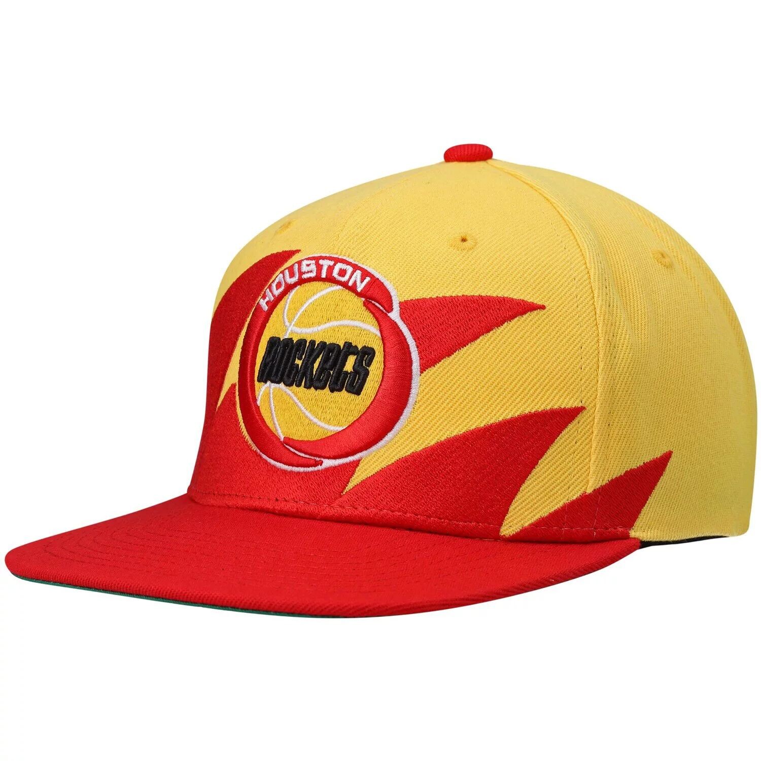 

Мужская кепка Mitchell & Ness Gold/Red Houston Rockets Hardwood Classics Sharktooth Snapback Hat