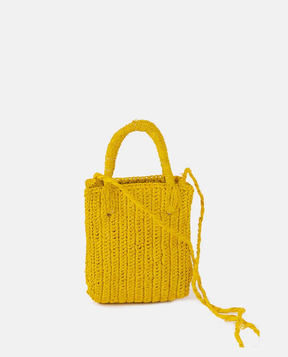 цена Желтая сумка через плечо Mini Mimi из рафии с несколькими ручками Hat Attack, желтый