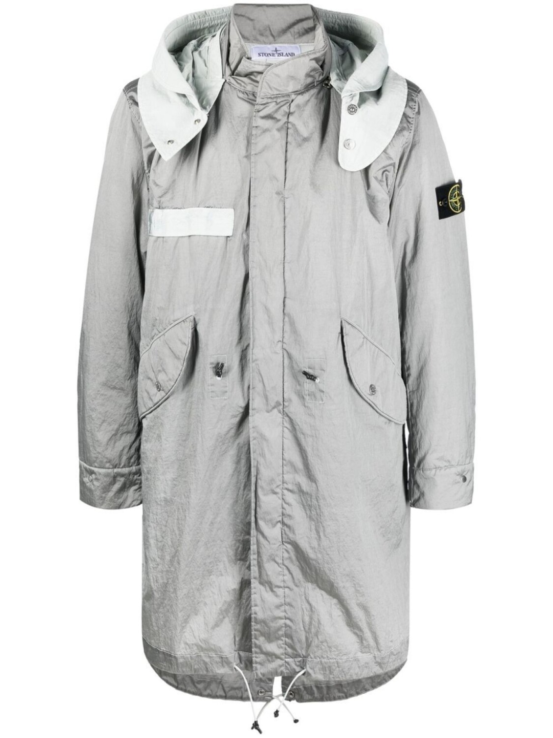 

Stone Island парка на молнии, серый