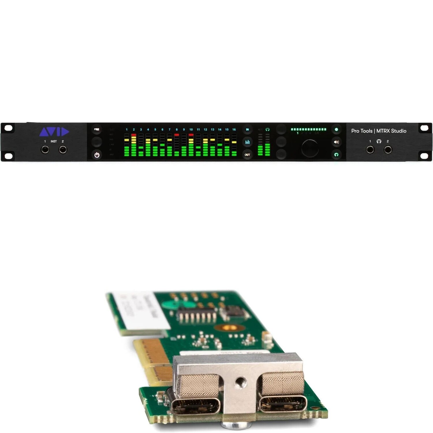 

Аудиоинтерфейс Avid MTRX Studio 16x16 с модулем Thunderbolt 3