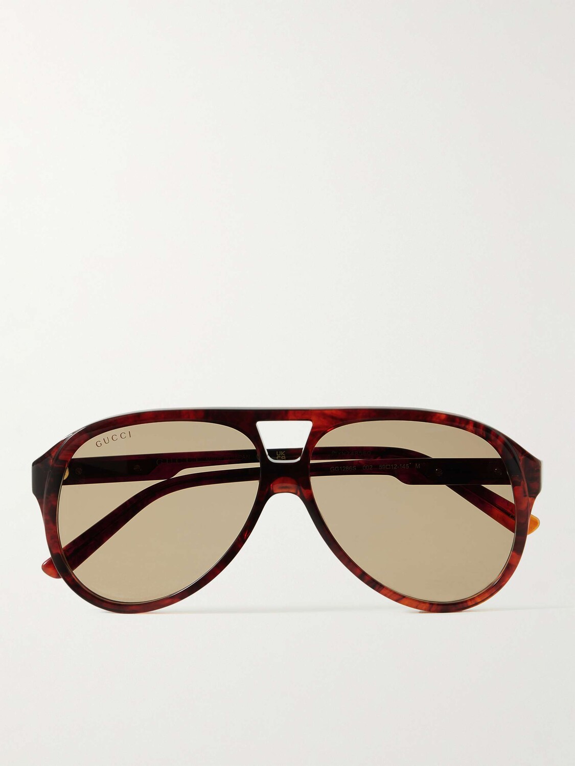 

Солнцезащитные очки-авиаторы из ацетата черепаховой расцветки GUCCI EYEWEAR, черепаховый