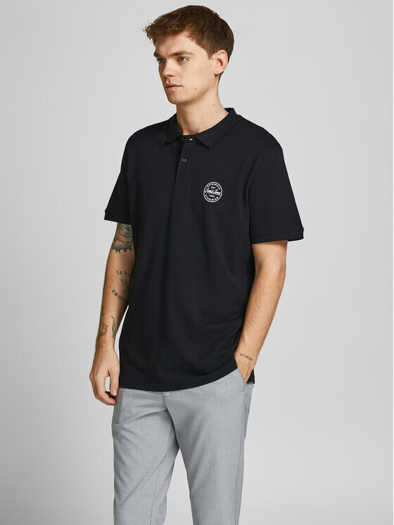

Рубашка-поло узкого кроя Jack&Jones, черный