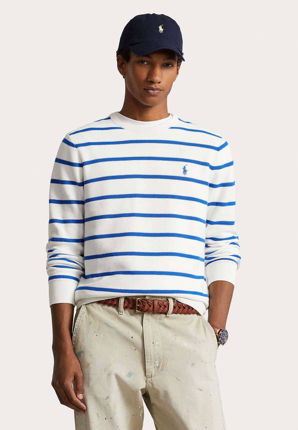 

Свитер Long Sleeve Polo Ralph Lauren, цвет deckwash white combo