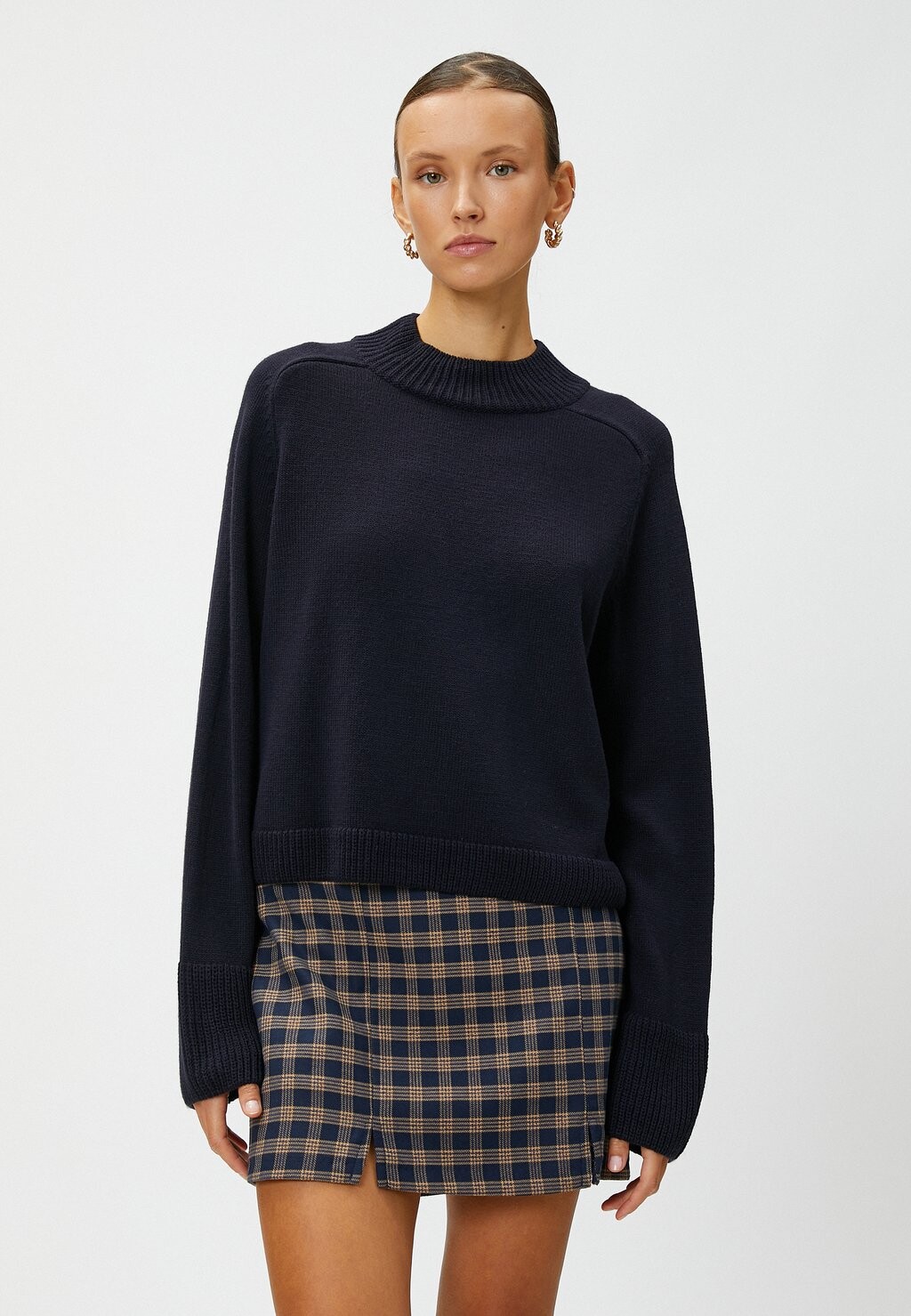 

Свитер Crop High Neck Long Sleeve Koton, цвет navy