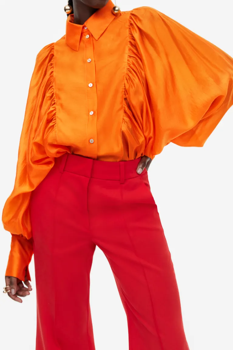 

Расклешенные элегантные брюки H&M, красный
