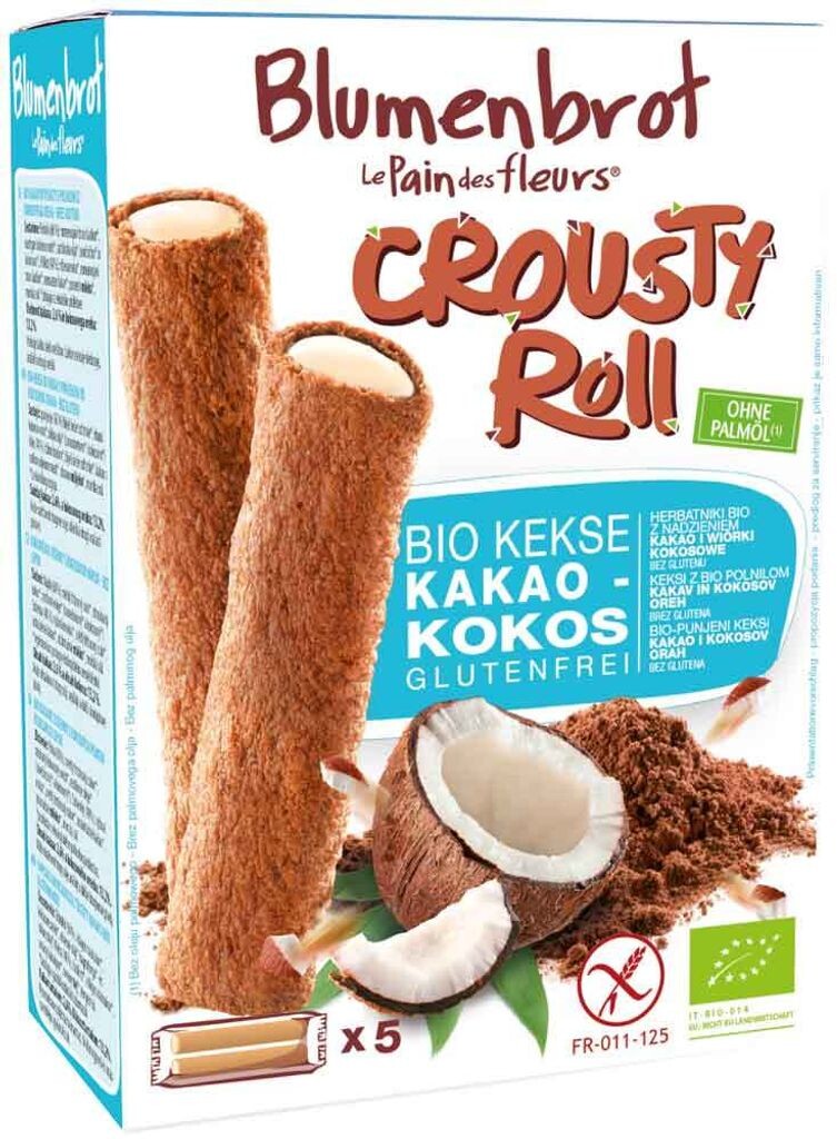 

Хлеб Цветочный Хрустящий Рулет Какао-Кокос 125г Blumenbrot