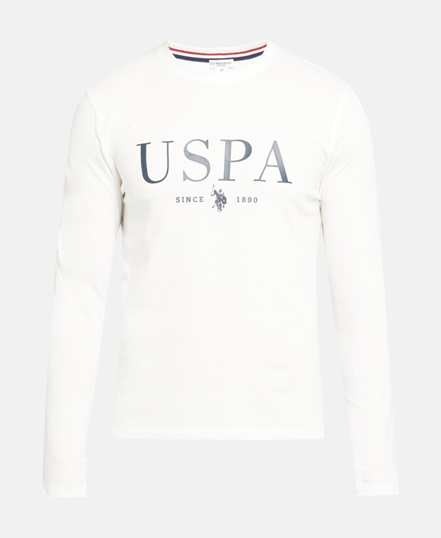 

Топ с длинными рукавами U.S. Polo Assn., цвет Wool White