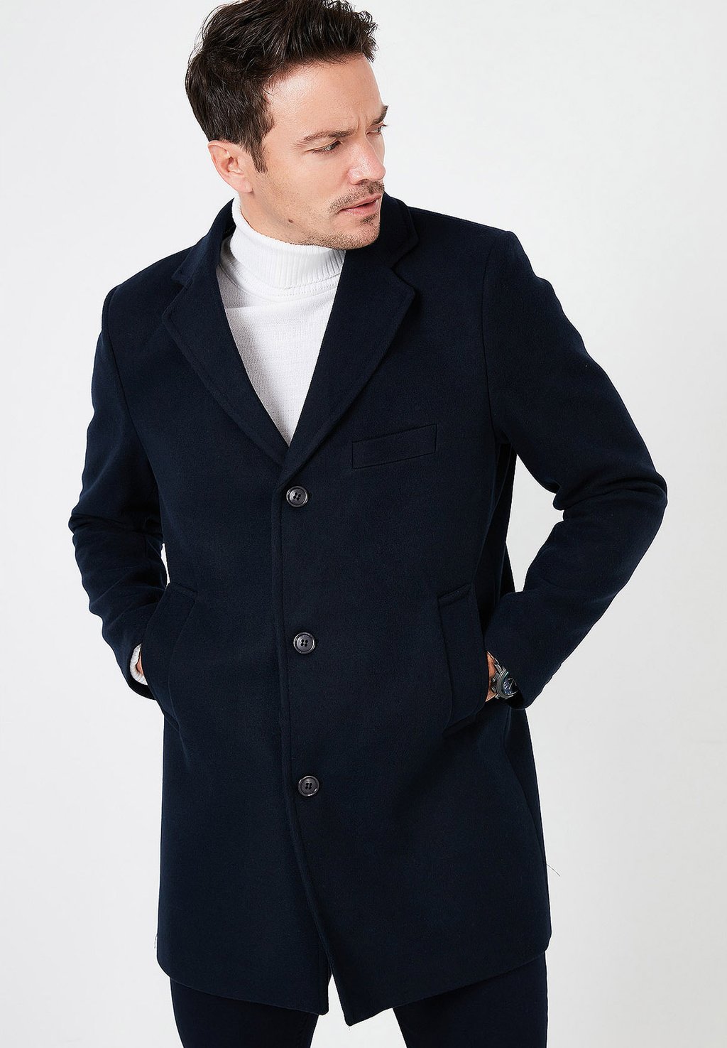Классическое пальто Buratti, темно-синий