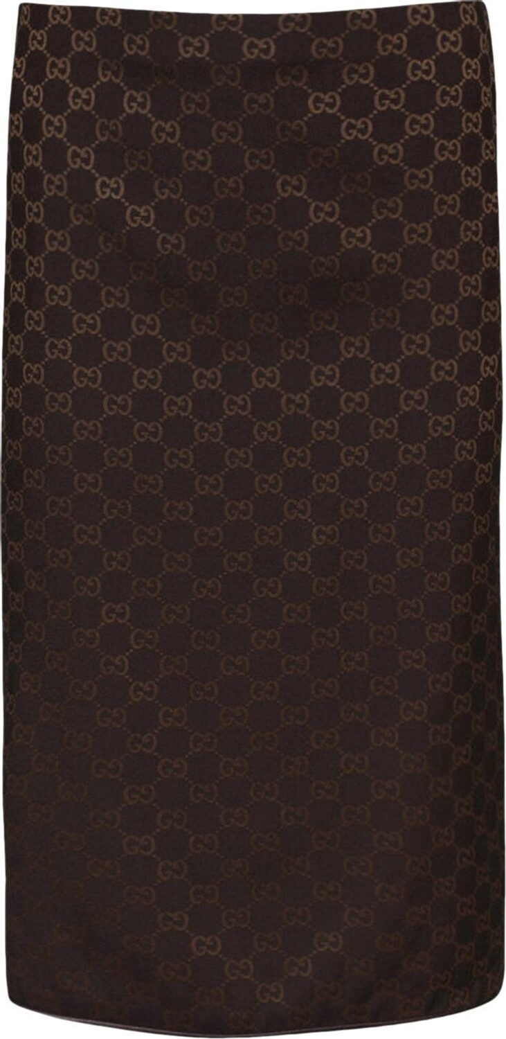 

Юбка Gucci 'Dark Brown/Camel', коричневый