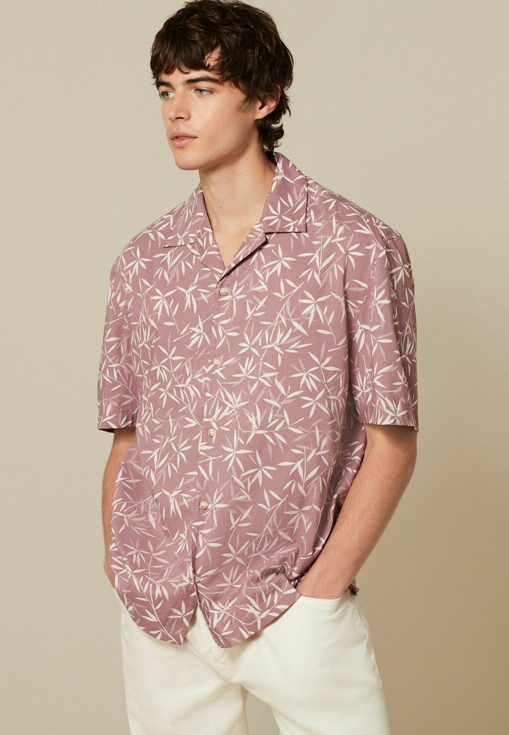 

Рубашка FLORAL SHORT SLEEVE SHIRT WITH CUBAN COLLAR Next, цвет pink