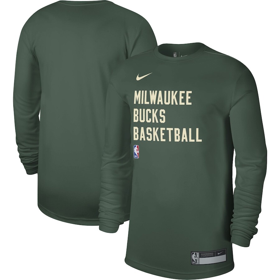 

Футболка с длинным рукавом Nike Milwaukee Bucks, зеленый