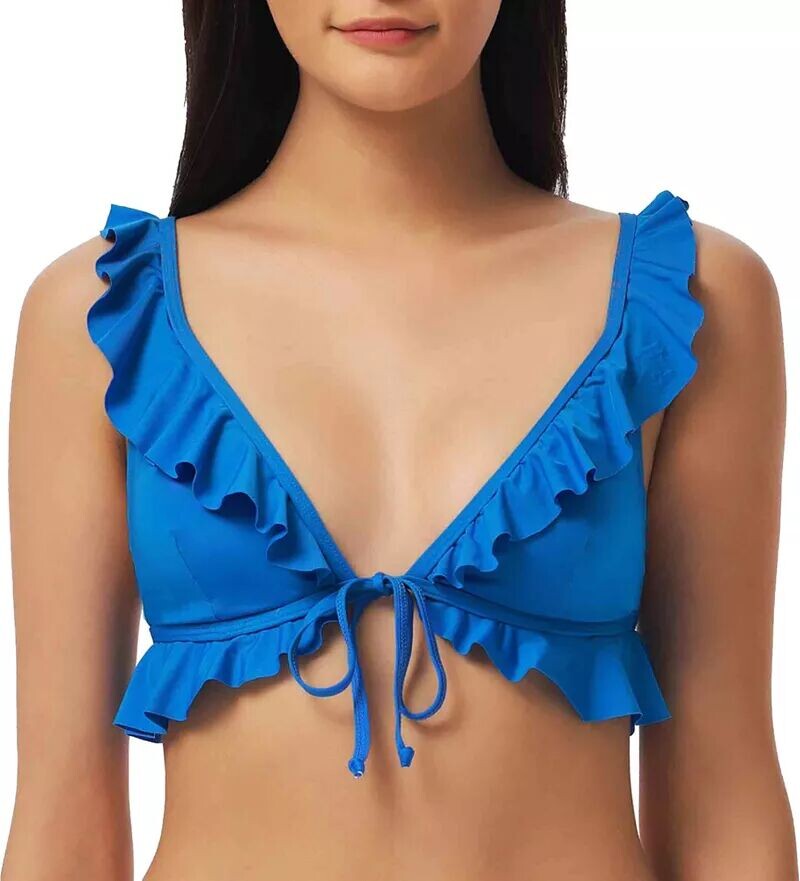 

Женский купальник Lucky Brand Sea of ​​Love с оборками и бралеттом, синий