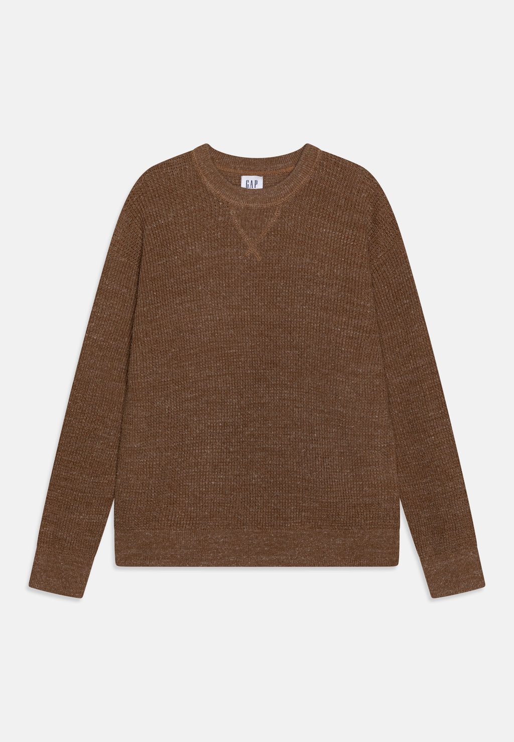 Вязаный свитер V-WAFFLE GAP, цвет light brown