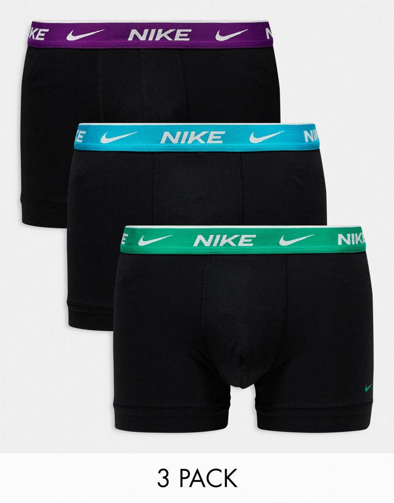 

Набор из трех трусов Nike Everyday Cotton Stretch с черным контрастным поясом