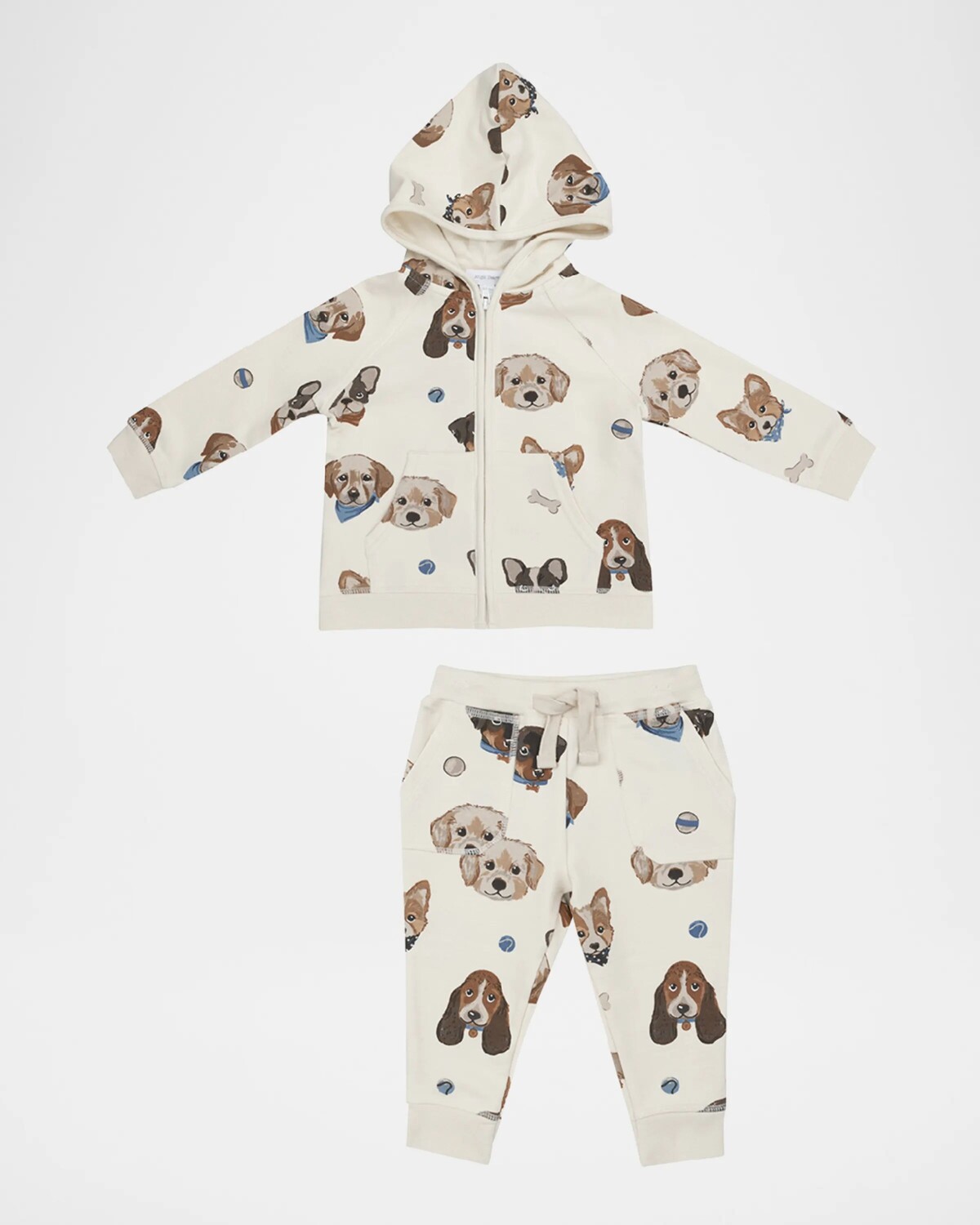

Толстовка с капюшоном Vintage Puppy Faces и комплект спортивных штанов, размер 6–24 мес Angel Dear, цвет Vintage Puppy Faces