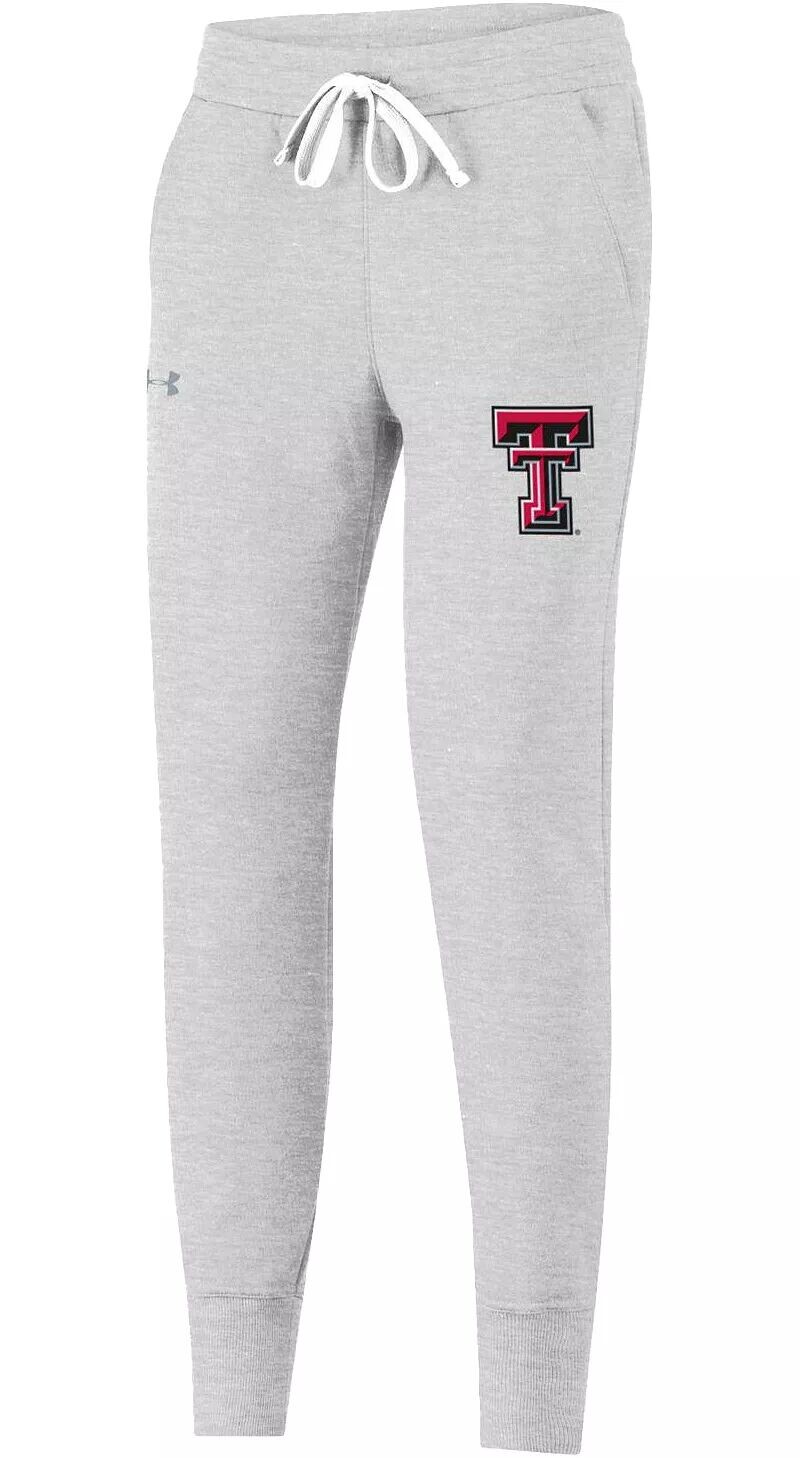 

Женские джоггеры на каждый день Under Armour Texas Tech Red Raiders, серебристо-серые
