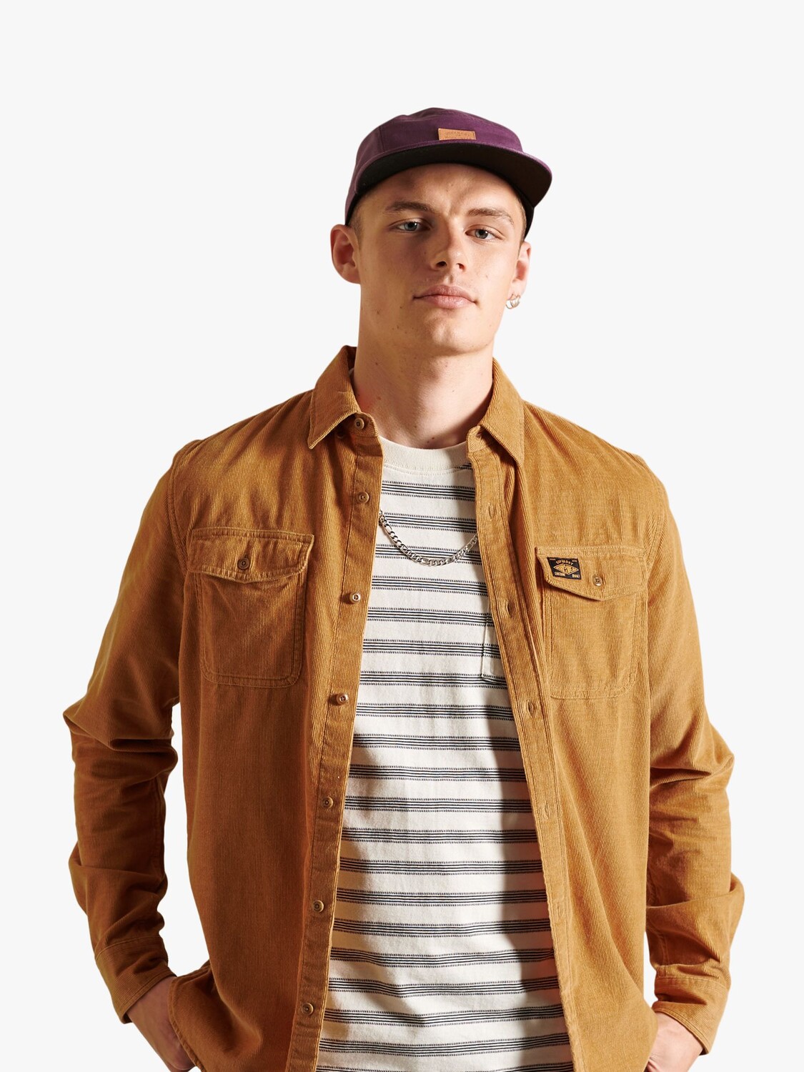 

Вельветовая рубашка Superdry Trailsman, горчичный