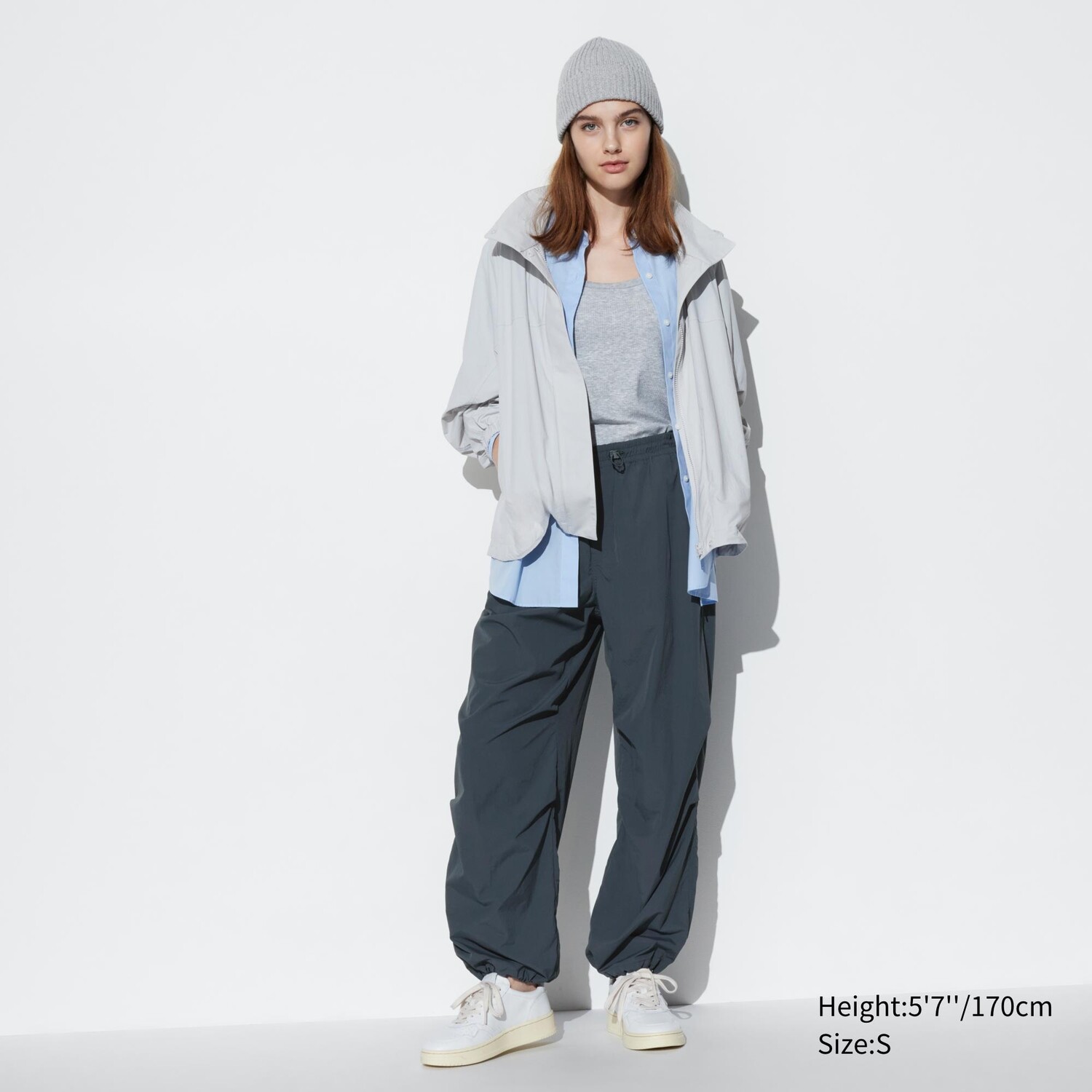 

Брюки-парашюты с уф-защитой UNIQLO, серый