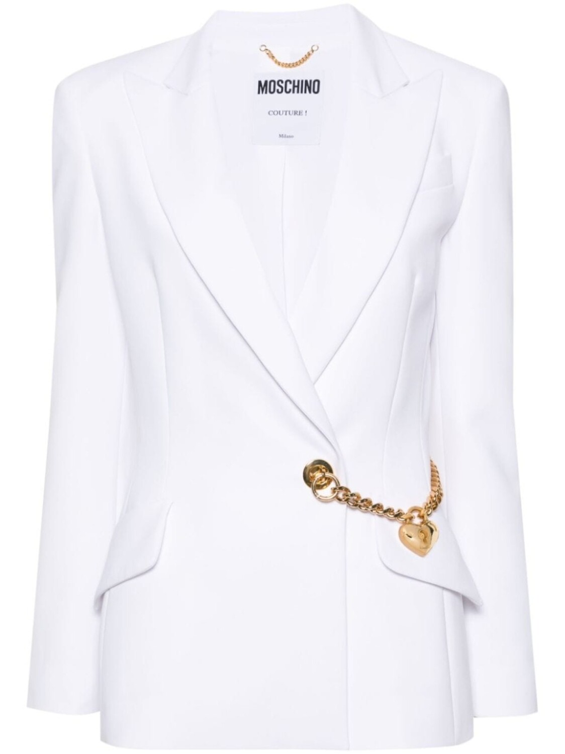 

Moschino блейзер с цепочкой, белый