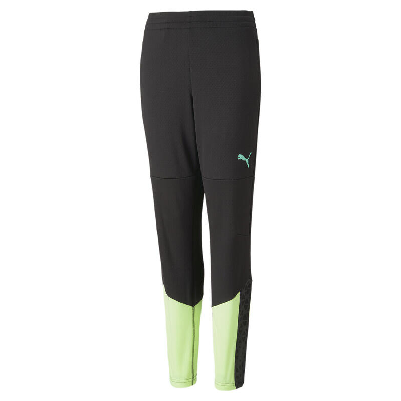

Футбольные тренировочные брюки IndividualCUP детские PUMA Black Fast Yellow