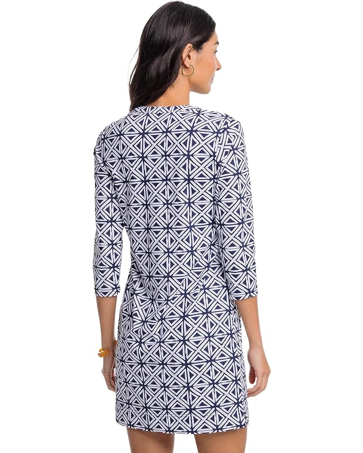 

Платье Southern Tide Alicia Painted Geo Performance Dress, цвет Nautical Navy