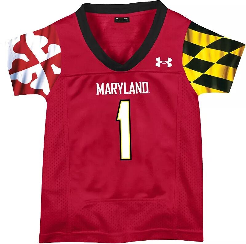 

Красная реплика футбольной майки Under Armour Toddler Maryland Terrapins #1